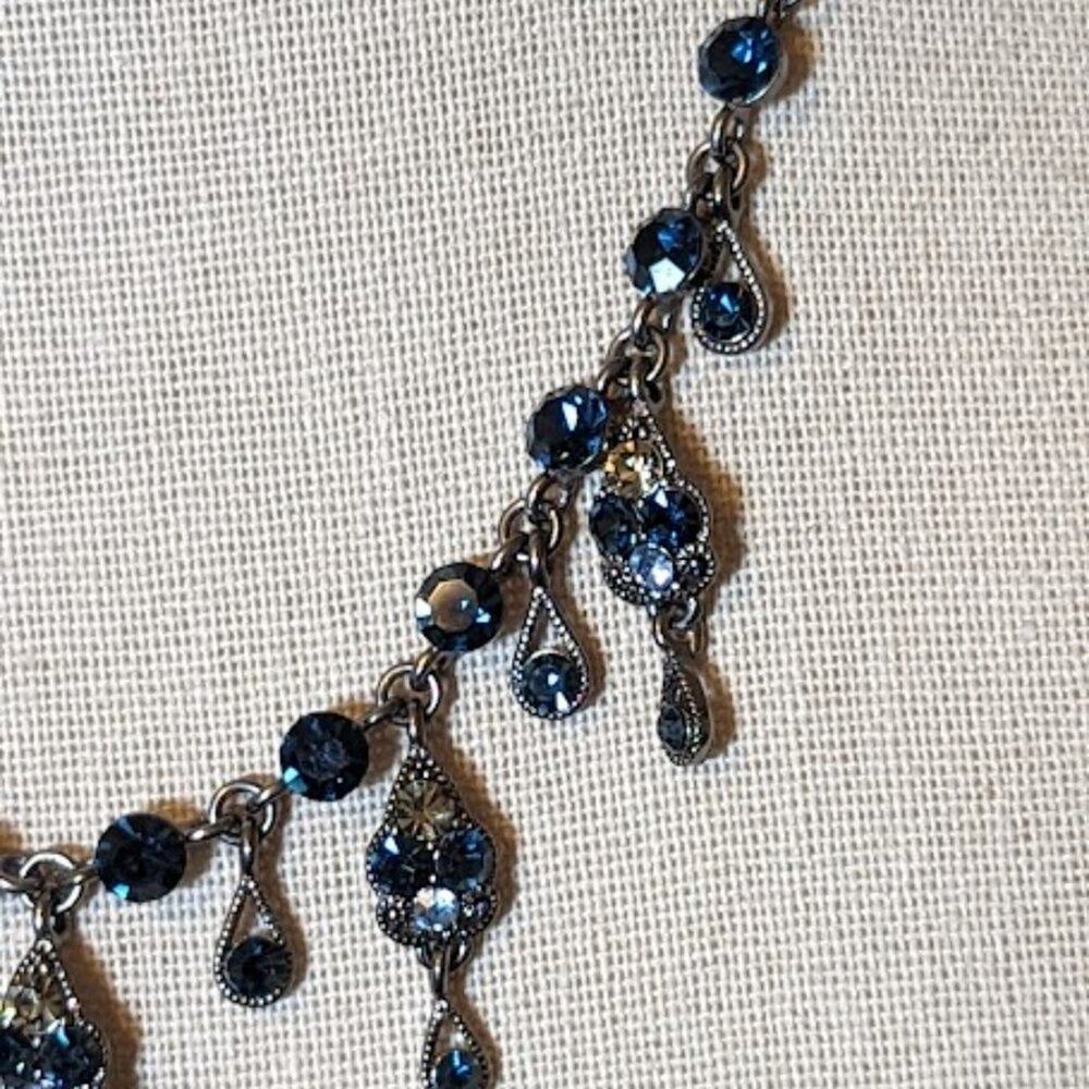 VCLM Delicate Blue Dangle Necklace - Picture 3 of 9